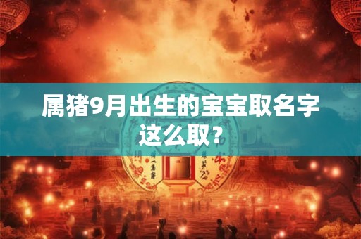属猪9月出生的宝宝取名字这么取？