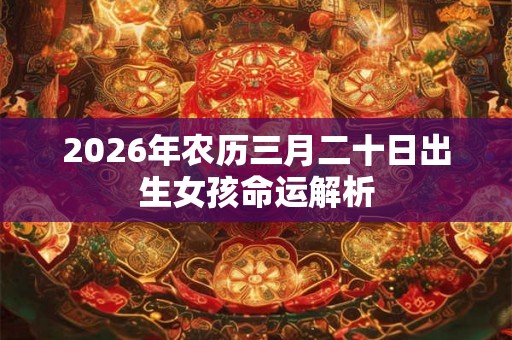 2026年农历三月二十日出生女孩命运解析