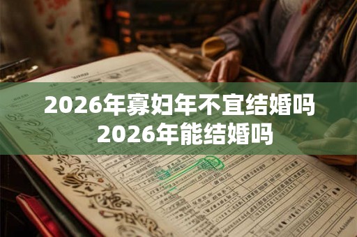 2026年寡妇年不宜结婚吗  2026年能结婚吗