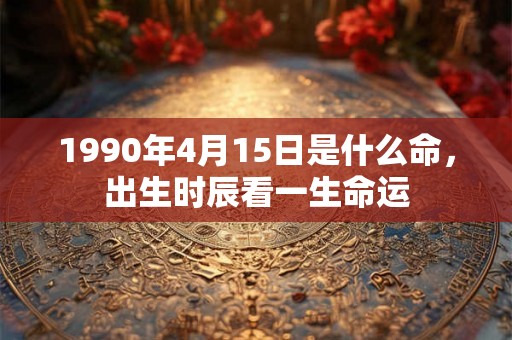 1990年4月15日是什么命，出生时辰看一生命运