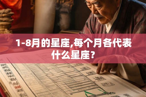 1-8月的星座,每个月各代表什么星座？