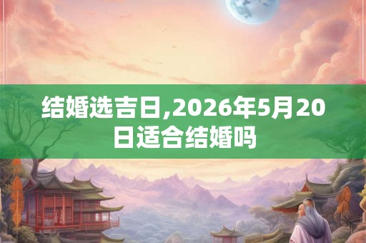 结婚选吉日,2026年5月20日适合结婚吗 结婚选吉日,2026年5月20日适合结婚吗