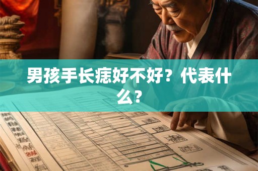 男孩手长痣好不好？代表什么？