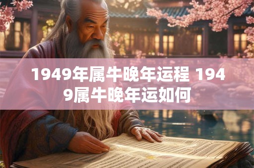 1949年属牛晚年运程 1949属牛晚年运如何 1949年属牛晚年运程 1949属牛晚年运如何