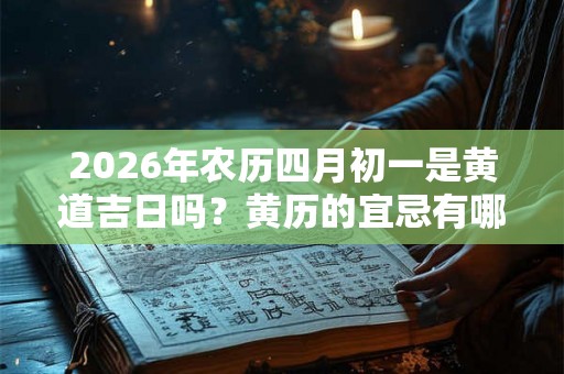 2026年农历四月初一是黄道吉日吗？黄历的宜忌有哪些？