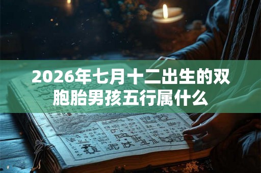 2026年七月十二出生的双胞胎男孩五行属什么