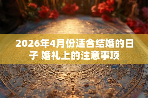 2026年4月份适合结婚的日子 婚礼上的注意事项