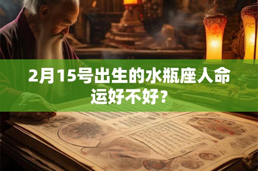 2月15号出生的水瓶座人命运好不好？