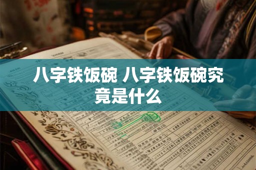 八字铁饭碗 八字铁饭碗究竟是什么 八字铁饭碗 八字铁饭碗究竟是什么