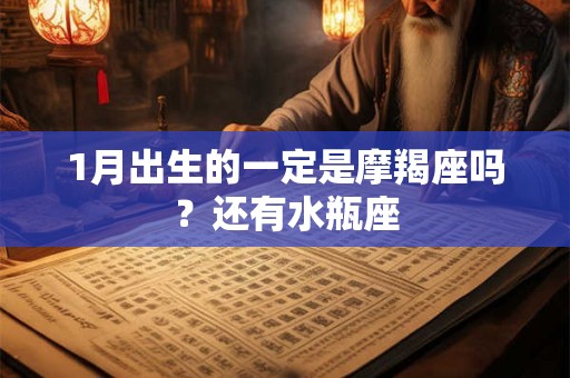 1月出生的一定是摩羯座吗？还有水瓶座