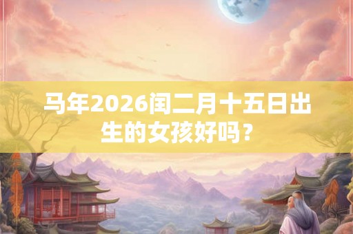 马年2026闰二月十五日出生的女孩好吗? 马年2026闰二月十五日出生的女孩好吗?