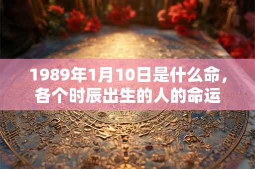 1989年1月10日是什么命，各个时辰出生的人的命运