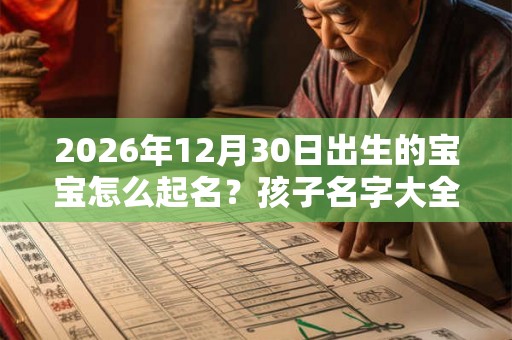 2026年12月30日出生的宝宝怎么起名？孩子名字大全