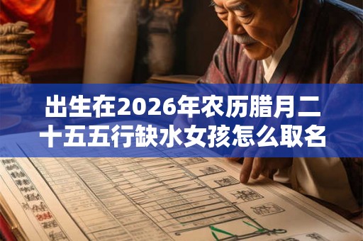 出生在2026年农历腊月二十五五行缺水女孩怎么取名合适？