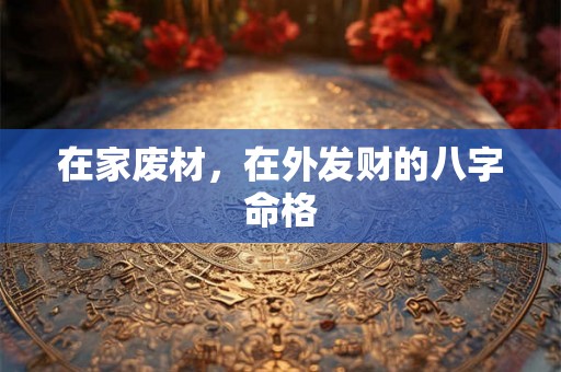 在家废材，在外发财的八字命格