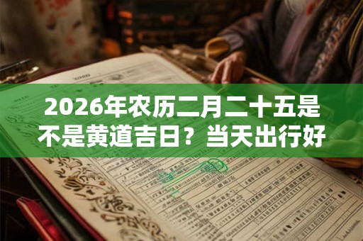 2026年农历二月二十五是不是黄道吉日？当天出行好不好？