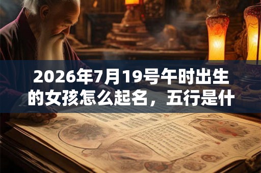 2026年7月19号午时出生的女孩怎么起名，五行是什么？