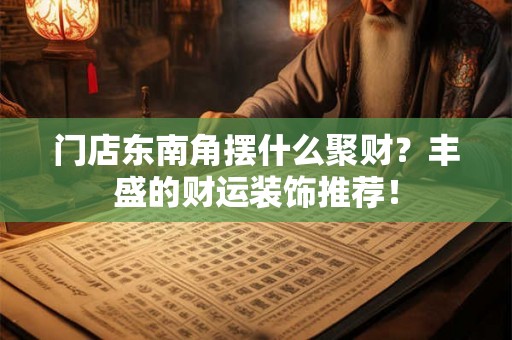 门店东南角摆什么聚财?丰盛的财运装饰推荐! 门店东南角摆什么聚财?丰盛的财运装饰推荐!