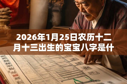 2026年1月25日农历十二月十三出生的宝宝八字是什么