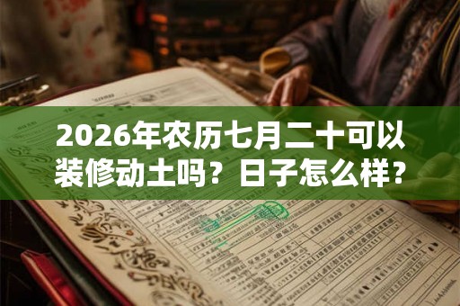 2026年农历七月二十可以装修动土吗？日子怎么样？