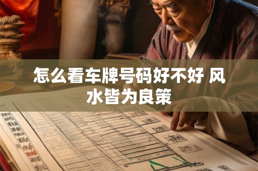 怎么看车牌号码好不好 风水皆为良策