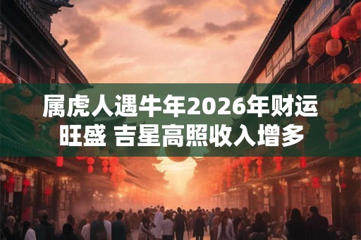 属虎人遇牛年2026年财运旺盛 吉星高照收入增多 属虎人遇牛年2026年财运旺盛 吉星高照收入增多