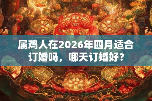 属鸡人在2026年四月适合订婚吗，哪天订婚好？