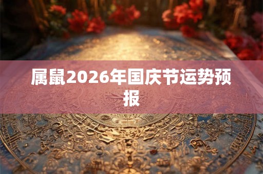 属鼠2026年国庆节运势预报