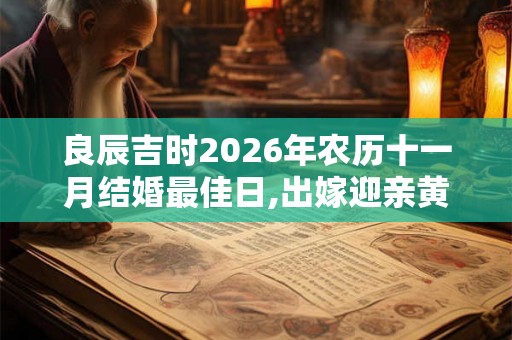 良辰吉时2026年农历十一月结婚最佳日,出嫁迎亲黄道吉日 良辰吉时2026年农历十一月结婚最佳日,出嫁迎亲黄道吉日