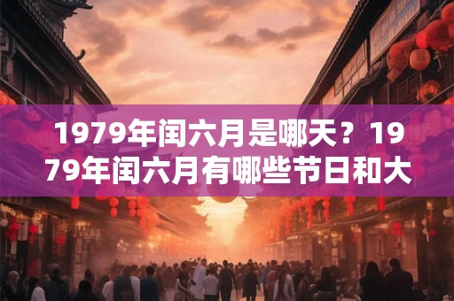 1979年闰六月是哪天？1979年闰六月有哪些节日和大事？