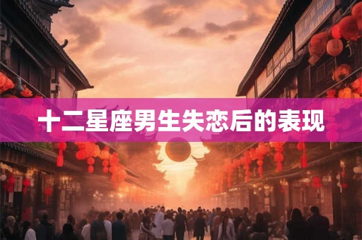 十二星座男生失恋后的表现