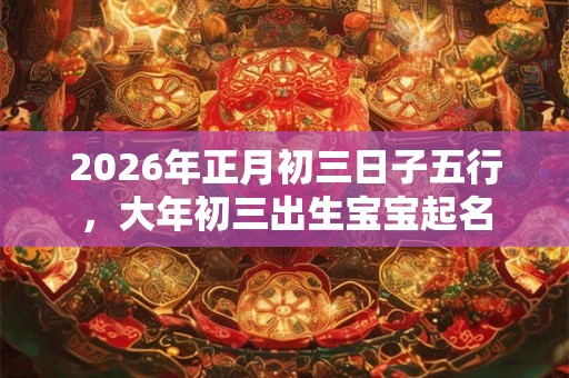 2026年正月初三日子五行,大年初三出生宝宝起名 2026年正月初三日子五行,大年初三出生宝宝起名
