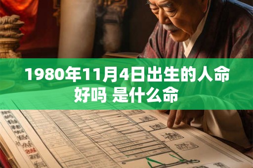1980年11月4日出生的人命好吗 是什么命