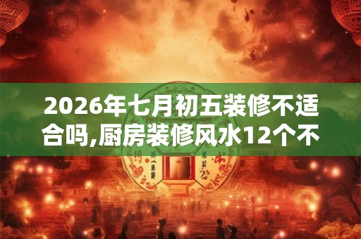 2026年七月初五装修不适合吗,厨房装修风水12个不吉 2026年七月初五装修不适合吗,厨房装修风水12个不吉