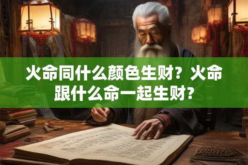 火命同什么颜色生财？火命跟什么命一起生财？