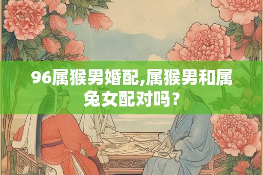96属猴男婚配,属猴男和属兔女配对吗？