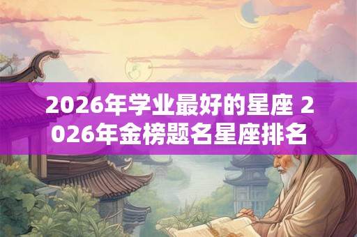 2026年学业最好的星座 2026年金榜题名星座排名 2026年学业最好的星座 2026年金榜题名星座排名