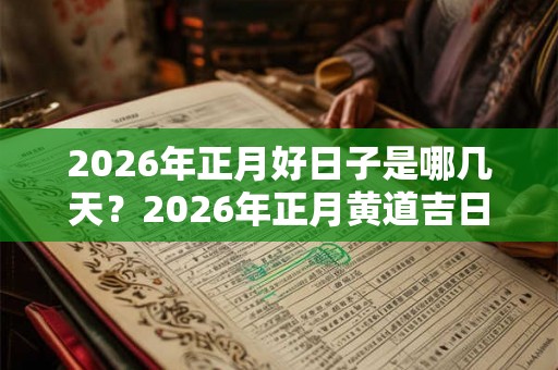 2026年正月好日子是哪几天？2026年正月黄道吉日一览