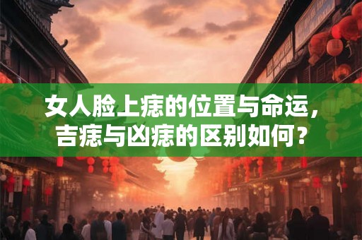 女人脸上痣的位置与命运，吉痣与凶痣的区别如何？