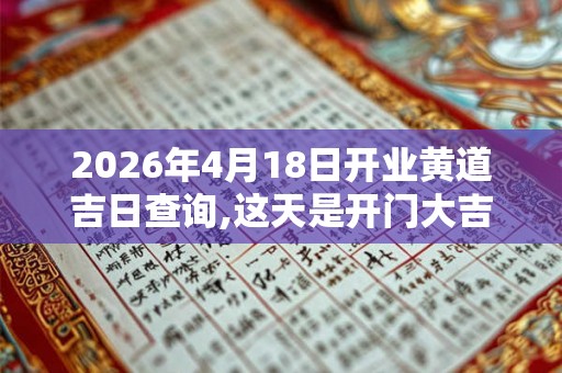 2026年4月18日开业黄道吉日查询,这天是开门大吉的日子吗 2026年4月18日开业黄道吉日查询,这天是开门大吉的日子吗