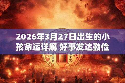 2026年3月27日出生的小孩命运详解 好事发达勤俭有得
