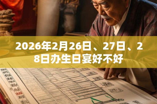 2026年2月26日、27日、28日办生日宴好不好