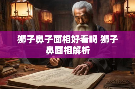 狮子鼻子面相好看吗 狮子鼻面相解析