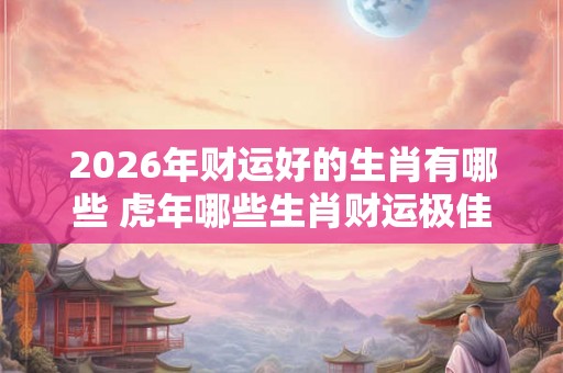 2026年财运好的生肖有哪些 虎年哪些生肖财运极佳