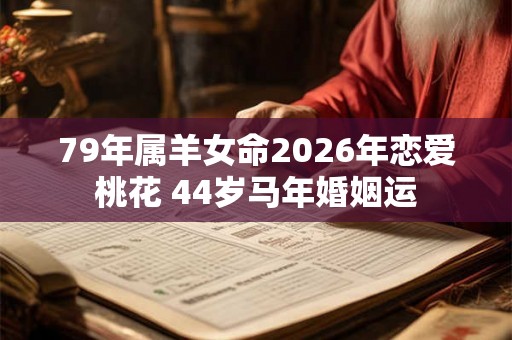 79年属羊女命2026年恋爱桃花 44岁马年婚姻运