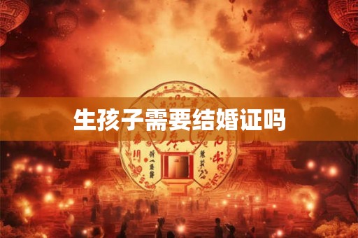 生孩子需要结婚证吗
