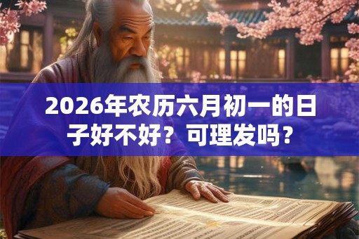 2026年农历六月初一的日子好不好？可理发吗？