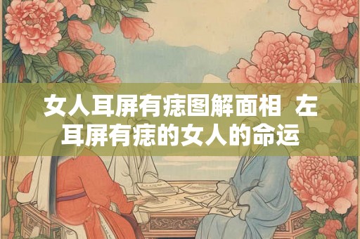 女人耳屏有痣图解面相  左耳屏有痣的女人的命运