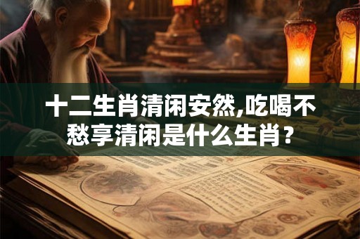十二生肖清闲安然,吃喝不愁享清闲是什么生肖? 十二生肖清闲安然,吃喝不愁享清闲是什么生肖?
