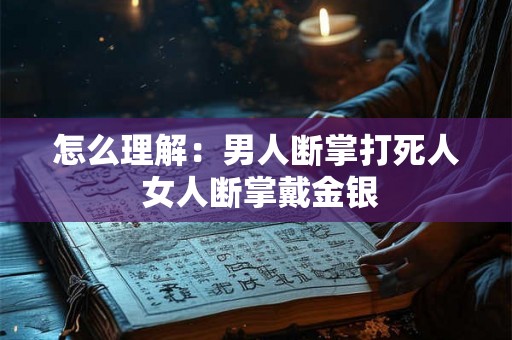 怎么理解：男人断掌打死人 女人断掌戴金银
